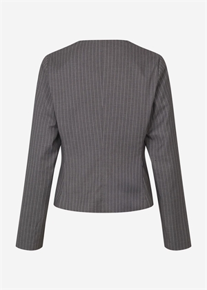 Encroydon ls bluse 7300 Grey/White Pinstriped Envii 